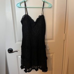 Black lace Francesca’s mini dress